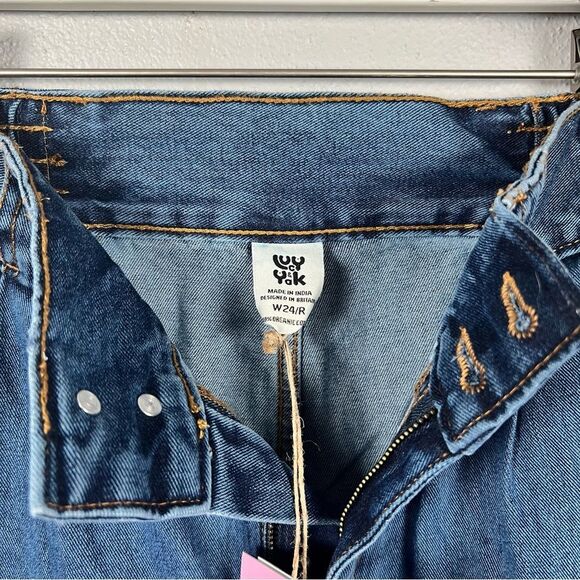 NWT Lucy & Yak Addison Jeans High Waisted Tapered Organic Cotton Jeans Size 24 - Picture 6 of 9